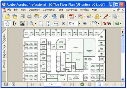 Converted document in Adobe Acrobat